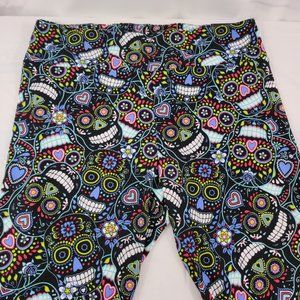 No Boundaries High Rise Sugar Skull Sueded Capri Leggings - Women's Size XXL